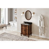 30" Nutmeg Clairemont Vanity, Clairemont-only Black Granite Vanity Top, Undermount Oval Bowl