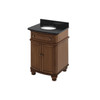 30" Walnut Compton Vanity, Compton-only Black Granite Vanity Top, Undermount Oval Bowl