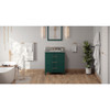 30" Forest Green Katara Vanity, Boulder Cultured Marble Vanity Top, Undermount Rectangle Bowl