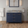 48" Hale Blue Katara Vanity, Steel Grey Cultured Marble Vanity Top, Undermount Rectangle Bowl