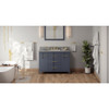 48" Blue Steel Katara Vanity, Boulder Cultured Marble Vanity Top, Undermount Rectangle Bowl