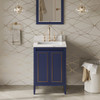 24" Hale Blue Percival Vanity, Calacatta Vienna Quartz Vanity Top, Undermount Rectangle Bowl