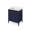 30" Hale Blue Percival Vanity, Calacatta Vienna Quartz Vanity Top, Undermount Rectangle Bowl