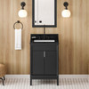 24" Black Theodora Vanity, Black Granite Vanity Top, Undermount Rectangle Bowl