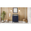 30" Hale Blue Theodora Vanity, Boulder Cultured Marble Vanity Top, Undermount Rectangle Bowl