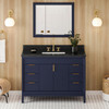 48" Hale Blue Theodora Vanity, Black Granite Vanity Top, Undermount Rectangle Bowl