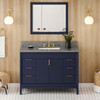 48" Hale Blue Theodora Vanity, Boulder Cultured Marble Vanity Top, Undermount Rectangle Bowl