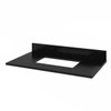 36" Hale Blue Wavecrest Vanity, Black Granite Vanity Top, Undermount Rectangle Bowl