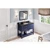 48" Hale Blue Wavecrest Vanity, Black Granite Vanity Top, Undermount Rectangle Bowl