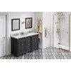 60" Black Douglas Vanity, Double Bowl