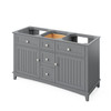 60" Grey Savino Vanity, Double Bowl