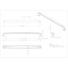 12" Center-to-Center Square Milan 1 Appliance Handle