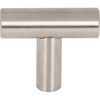 1-9/16" Overall Length Hollow Stainless Steel Naples Cabinet "T" Knob