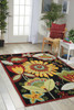 Nourison Fantasy FA12 Black Area Rugs