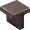 1-1/8" Overall Length Square Anwick Cabinet Knob