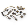 1-5/16" Diameter Brushed Antique Brass Kingsport Cabinet Mushroom Knob