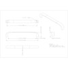 128 mm Center-to-Center Square Slade Cabinet Pull