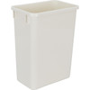 Single White 35 Quart Top-mount Trashcan Pullout For 12" Opening