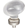 1-5/8" Overall Length Football Glass Harlow Cabinet Knob