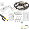 16 Ft. 225 Lumens/ft.. 12-volt Standard Output Quattro Wireless Controller Tape Light Kit, 1 Zone 1 Area, Soft. White 3000k