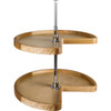 32" Kidney Two-shelf Wood Lazy Susan Set