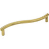 128 mm Center-to-Center Brushed Brass Wavy Capri Cabinet Pull