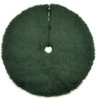 Momeni Furry Tree Skirt FTS-1 Green Machine Made - 5' X 5' Round Round Area Rug