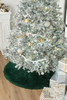 Momeni Furry Tree Skirt FTS-1 Green Machine Made - 5' X 5' Round Round Area Rug