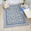 Nourison Garden Party GRD01 Ivory Blue Area Rugs
