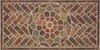 Ornamental Entry Mat Chestnut Machine Made Polyester Area Rug - 2' X 4' Rectangle - B1043 1842