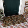 Ornamental Entry Mat Chestnut Machine Made Polyester Area Rug - 2' X 4' Rectangle - B1043 18464