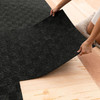 Needlepunch Carpet Tile Black Shadow Machine Made Polyester Area Rug - 24"x24" 15pc Bx Square - EBCT1 1015