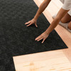Needlepunch Carpet Tile Black Shadow Machine Made Polyester Area Rug - 24"x24" 15pc Bx Square - EBCT1 1015