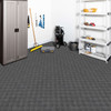 Needlepunch Carpet Tile Alloy Grey Machine Made Polyester Area Rug - 24"x24" 15pc Bx Square