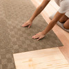 Needlepunch Carpet Tile Mink Machine Made Polyester Area Rug - 24"x24" 15pc Bx Square - EBCT1 428