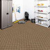 Needlepunch Carpet Tile Mink Machine Made Polyester Area Rug - 24"x24" 15pc Bx Square - EBCT1 428