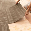 Needlepunch Carpet Tile Mink Machine Made Polyester Area Rug - 24"x24" 15pc Bx Square - EBCT2 428