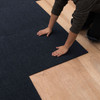 Needlepunch Carpet Tile Deep Slate Machine Made Polyester Area Rug - 24"x24" 15pc Bx Square - EBCT3 529