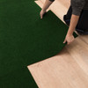 Needlepunch Carpet Tile Hunter Green Machine Made Polyester Area Rug - 24"x24" 15pc Bx Square