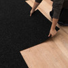 Needlepunch Carpet Tile Charcoal Grey Machine Made Polyester Area Rug - 24"x24" 10pc Bx Square