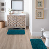 Bridgetown Bath Teal Machine Tufted Polyester Area Rugs