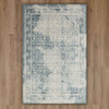 Amada Blue Machine Woven Polyester Area Rugs - EEBEL