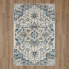 Cleo Blue Machine Woven Polypropylene Area Rugs - EELAM