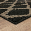 Tufted Basics Near Black/tan Machine Tufted Polyester Area Rugs - EV465