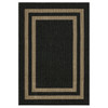 Tufted Basics Near Black/tan Machine Tufted Polyester Area Rugs - EV466