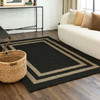 Tufted Basics Near Black/tan Machine Tufted Polyester Area Rugs - EV466
