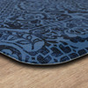 Dri-Pro Deluxe Cushion Mat Blue Machine Made Polyester Area Rug - 1' 8" X 3' 6" Rectangle - F003 19408