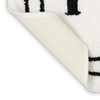 Knitted Bath White/black Machine Made Micro Denier Polyester Area Rugs - N6260