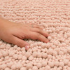 Metaphor Bath Blush Machine Tufted Micro Denier Polyester Area Rugs