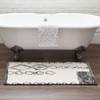 Knitted Bath Grey Machine Made Micro Denier Polyester Area Rugs